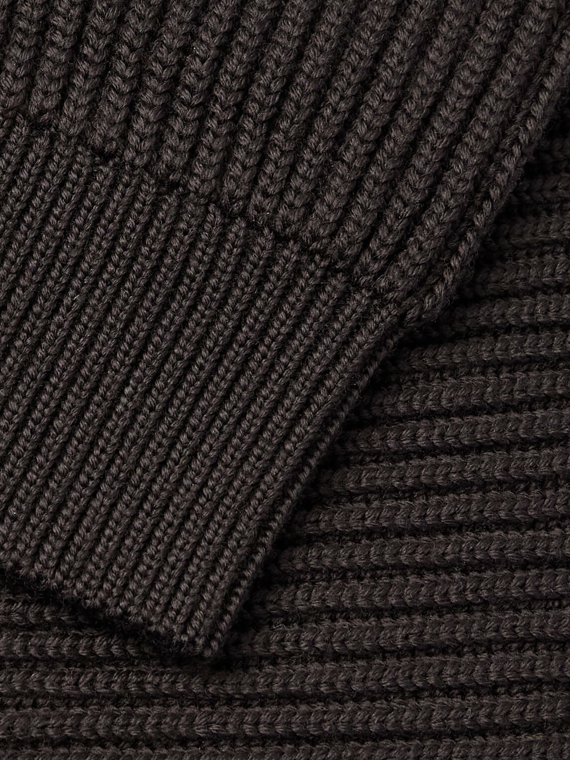 Kaptain Sunshine - Ribbed Wool Zip-Up Cardigan - Brown