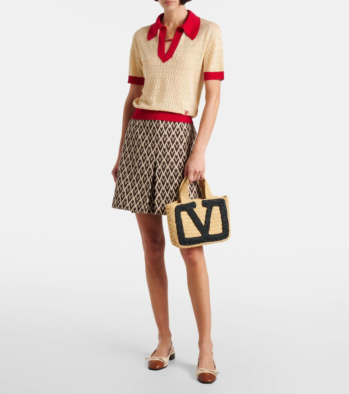 Valentino Garavani Viva Superstar Small raffia tote bag