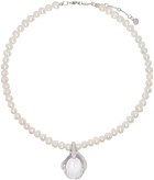 Alan Crocetti White Pearl Crystal Mystical Necklace