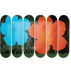 The SkateRoom - Andy Warhol Set of Six Printed Wooden Skateboards - Orange