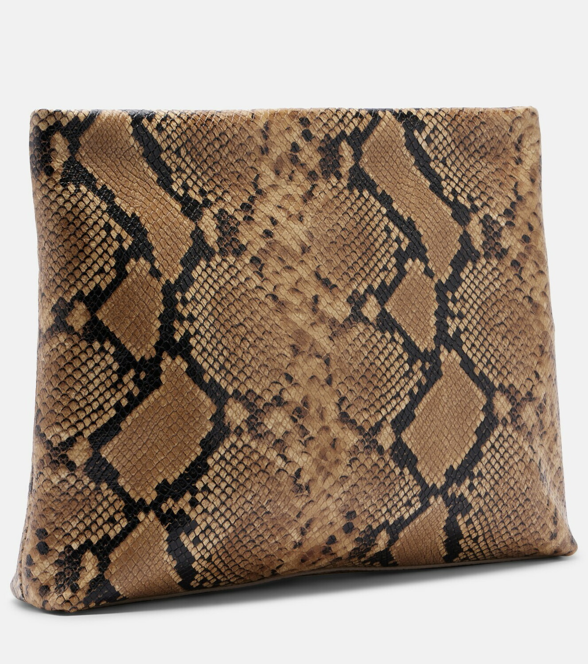 Nili Lotan Jerry Small snake-print leather clutch