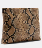 Nili Lotan Jerry Small snake-print leather clutch