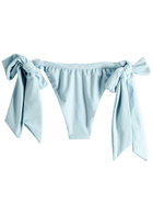 Faithfull The Brand Costa Tie-fastening Bikini Briefs Light Blue