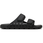 Hugo Black Logo Double Touch-Closure Straps Sandals