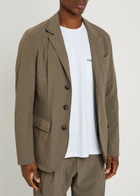 Herno Hooded-insert Layered Nylon Blazer Jacket Taupe