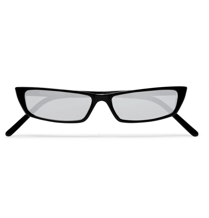 Photo: Acne Studios - Agar Rectangle-Frame Acetate Mirrored Sunglasses - Black