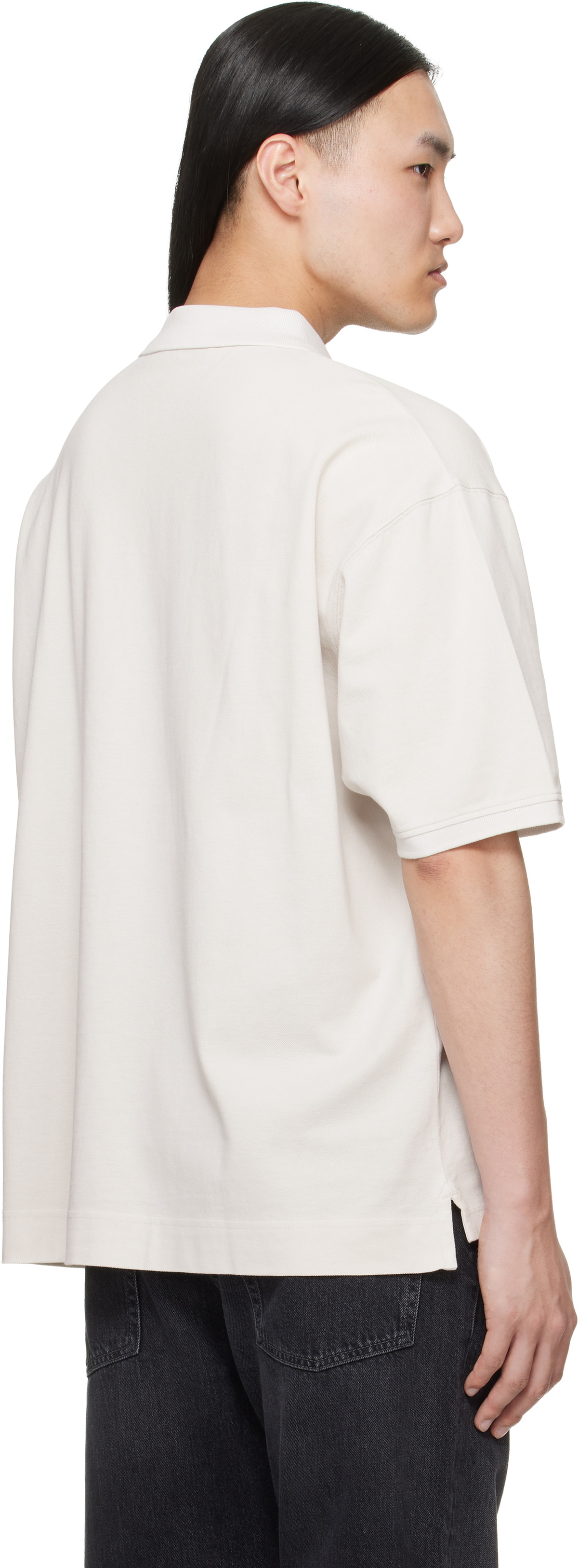 Acne Studios Off-White Washed Logo Polo