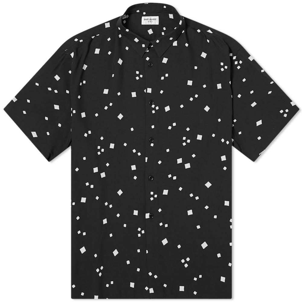 【SAINTLAURENT】SQUARE SHORT SLEEVE T SHIRT Saint Laurent Square Print Short Sleeve Shirt Saint Laurent