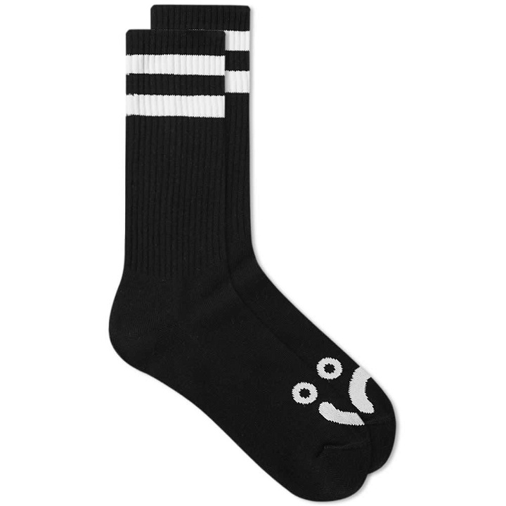Photo: Polar Skate Co. Happy Sad Socks Black