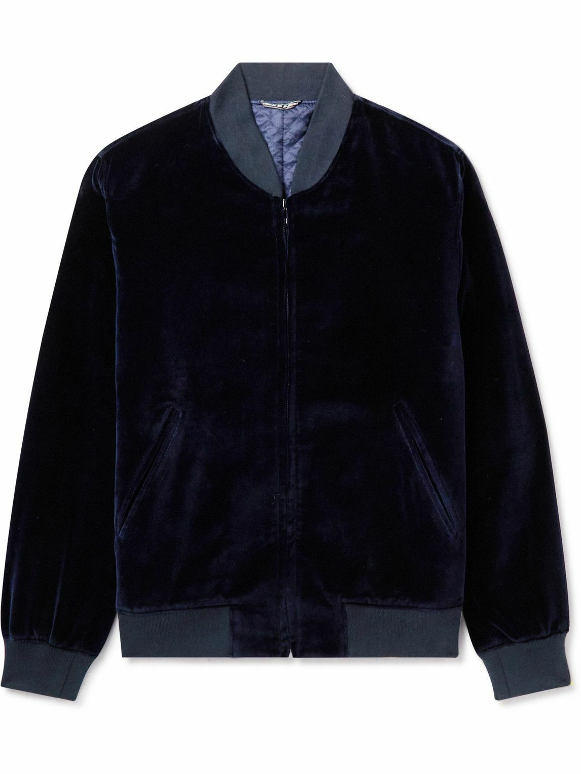 Richard James - Cotton-Velvet Bomber Jacket - Blue Richard James