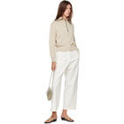 Cordera Off-White Flecked Cotton Zip-Up Sweater