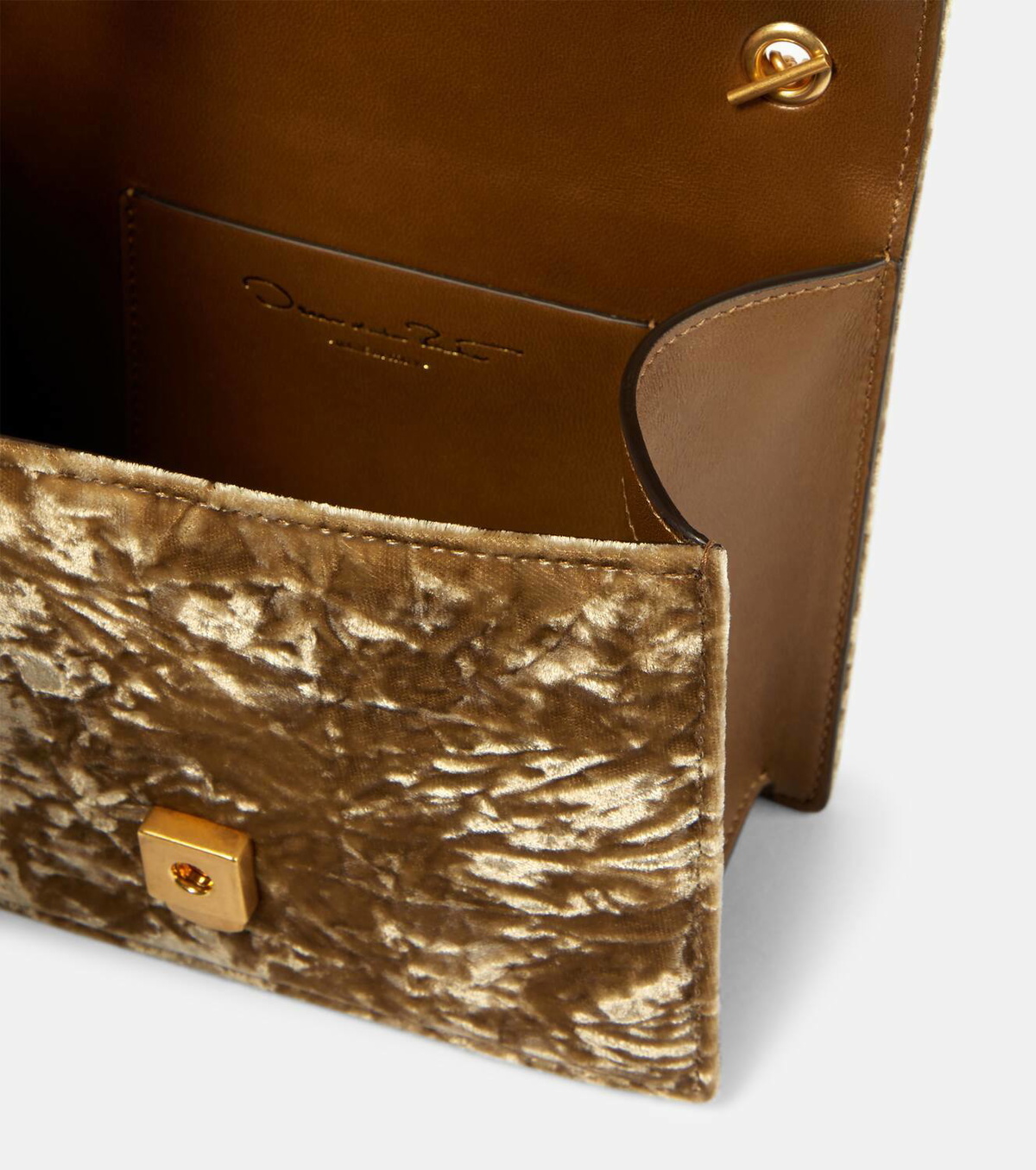 Oscar de la Renta Tro Mini velvet crossbody bag