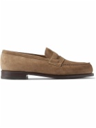 J.M. Weston - 180 Moccasin Suede Penny Loafers - Brown