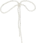 Pura Utz Transparent Sad Bow Ear Stick Single Earring