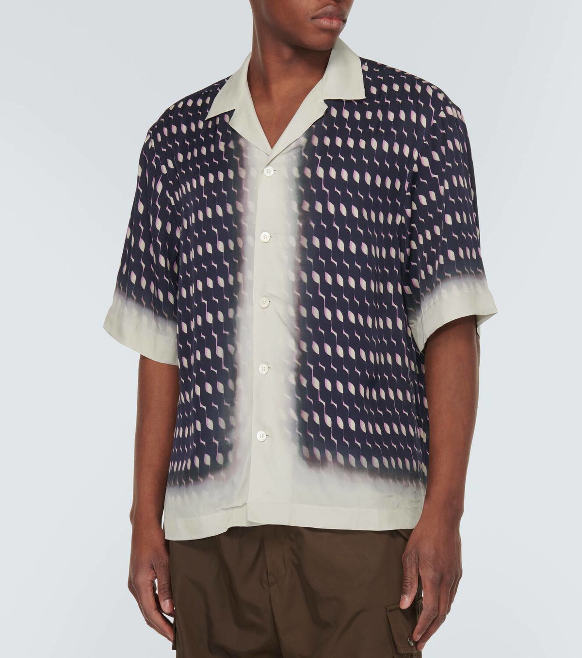 Dries Van Noten Printed bowling shirt