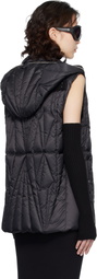 Rick Owens Moncler + Rick Owens Black Geocamo Ziplock Down Vest