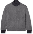 Brunello Cucinelli - Reversible Cashmere and Silk-Blend Bomber Jacket - Gray