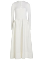 Polo Ralph Lauren Henley Cotton Midi Dress White