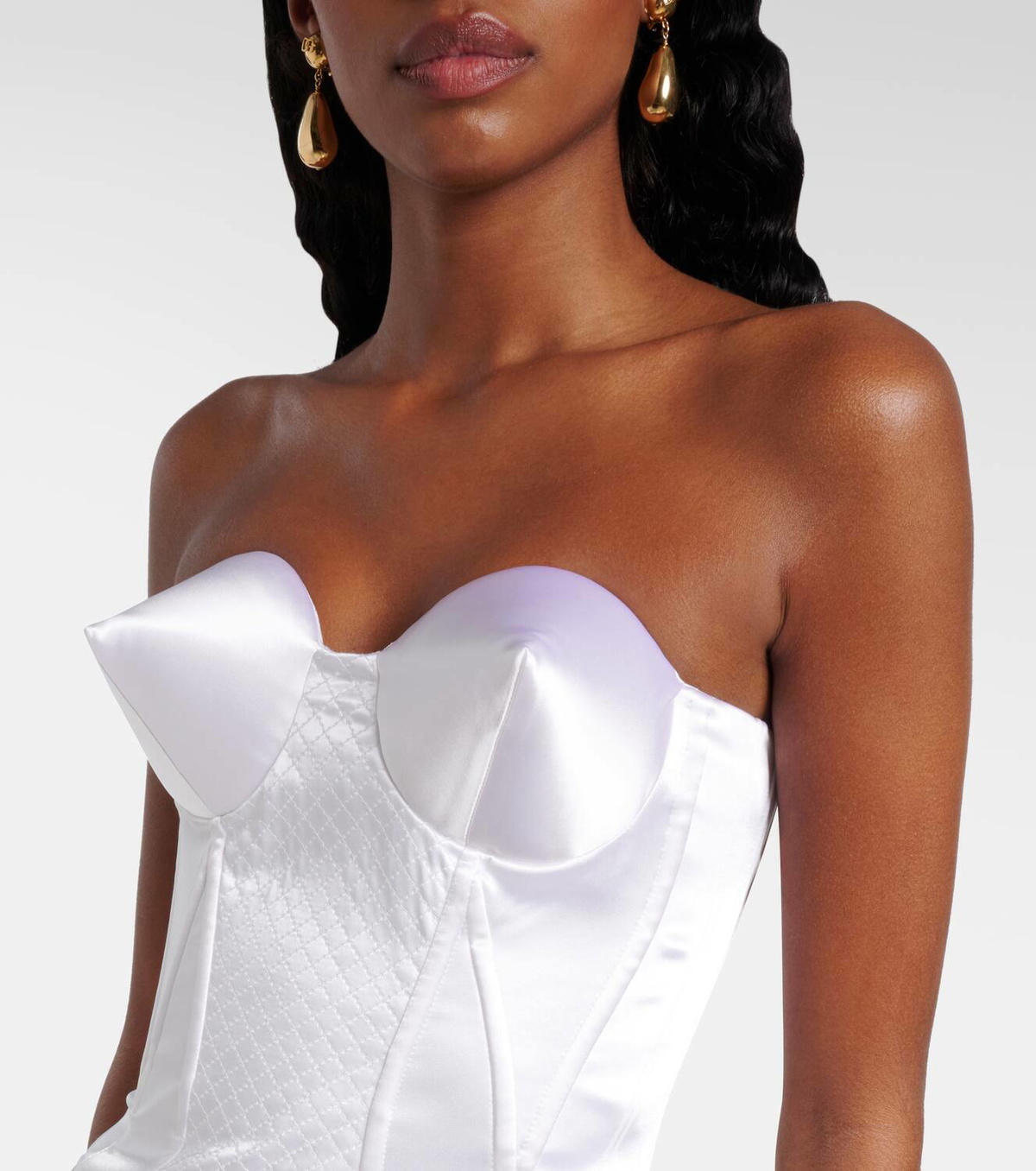 Dolce&Gabbana Strapless satin corset dress
