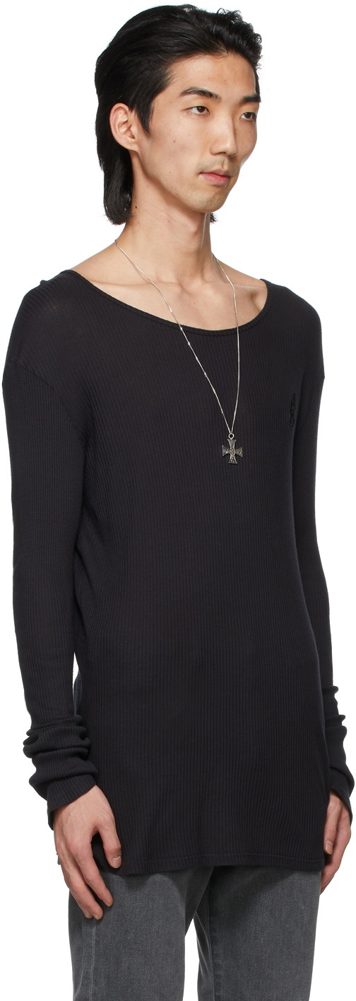 Enfants Riches Déprimés Black Fitted Logo Long Sleeve T-Shirt