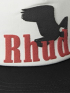 Rhude - Americana Logo-Embroidered Cotton-Twill and Mesh Trucker Hat