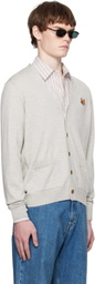 Maison Kitsuné Gray Fox Head Patch Regular Cardigan