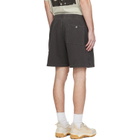 Stone Island Gray 6200014 Malfilé Fleece Old Effect Shorts