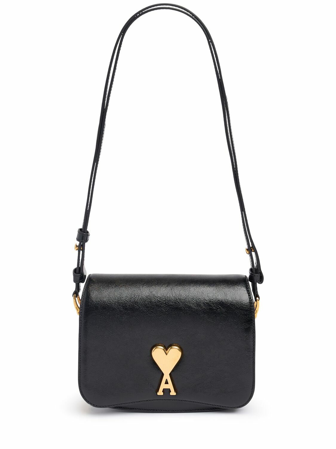 【関税込み】Paris Paris Crossbody - AMI Paris - Leather - Bu Black Leather Bag Paris Paris | AMI PARIS US