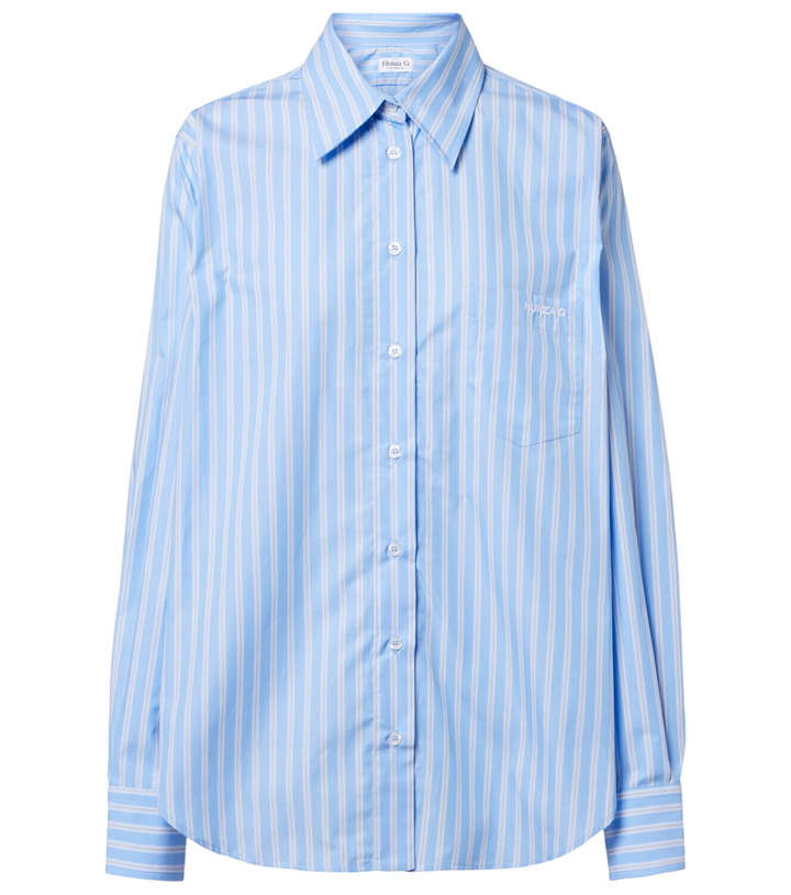 Photo: Hunza G Striped cotton polin shirt