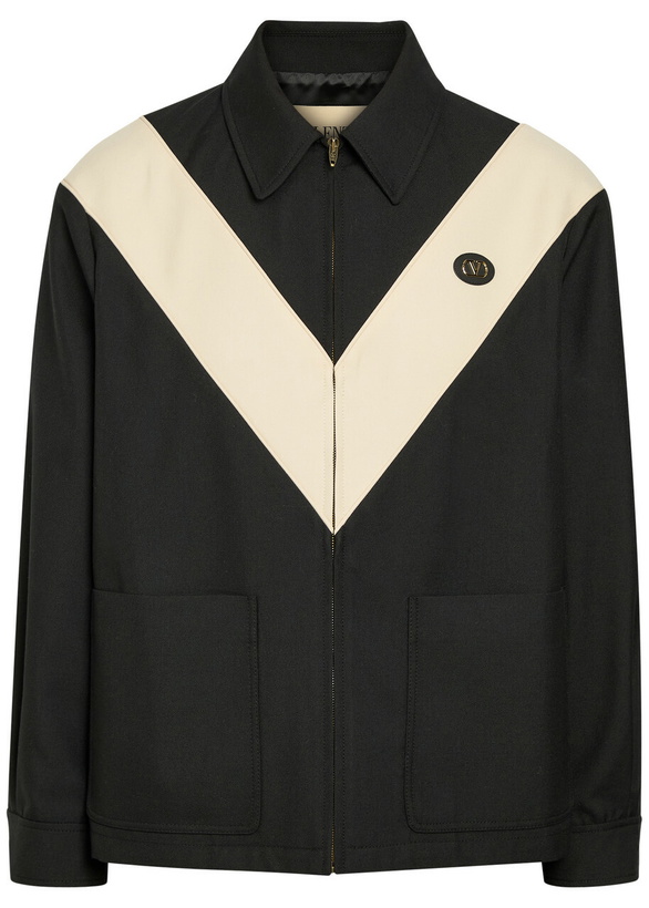 Photo: Valentino Garavani Panelled Woven Jacket Black