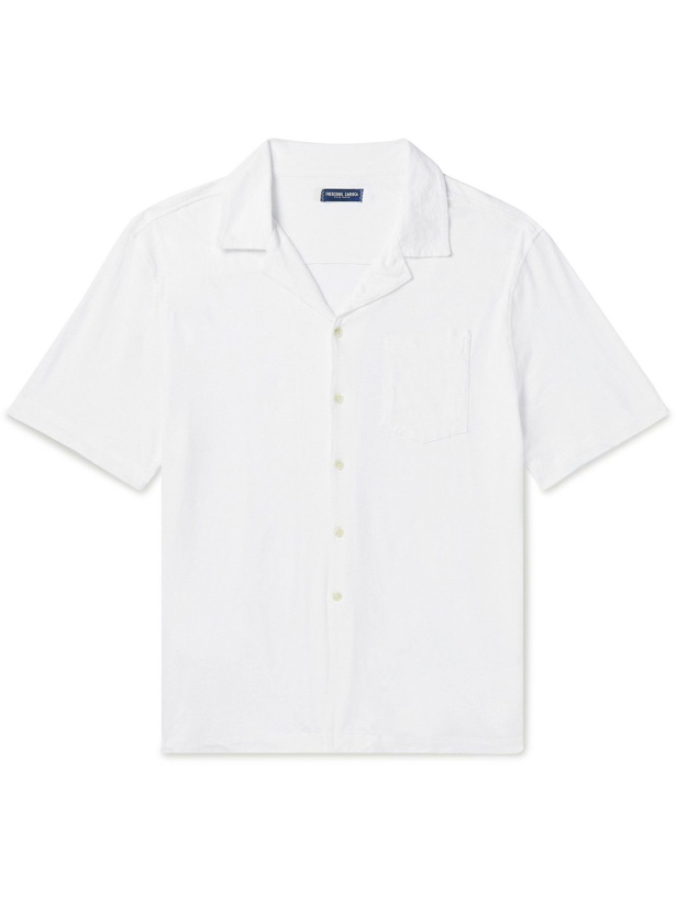 Photo: Frescobol Carioca - Angelo Camp-Collar Cotton and Linen-Blend Jersey Shirt - White