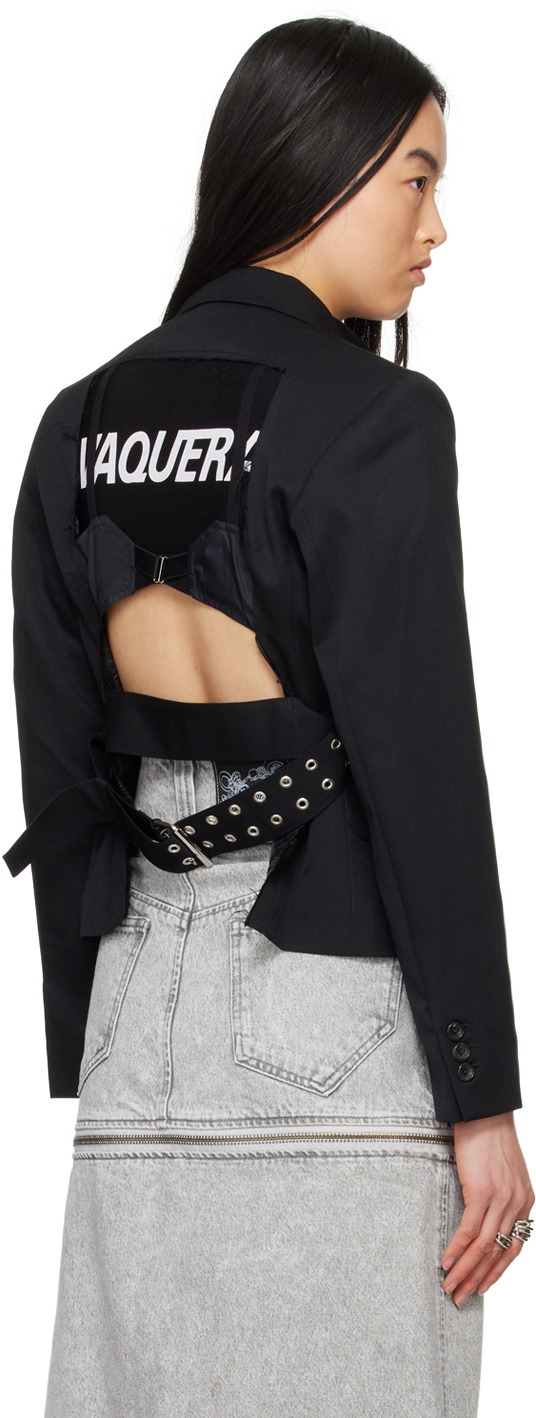 VAQUERA Black Cutout Blazer