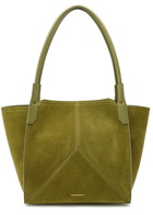 Victoria Beckham Victoria Small Panelled Suede Tote bag - Green - One Size
