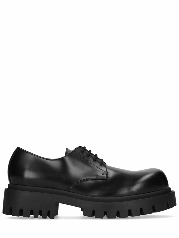 Photo: BALENCIAGA - Sergent Leather Derby Lace-up Shoes