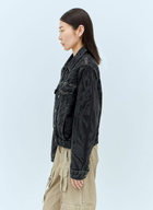 GANNI Lazer Denim Bomber Jacket