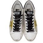 Golden Goose Silver and White Mesh Superstar Sneakers