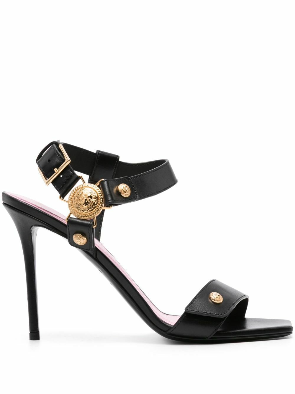 Balmain Black Eva 95mm Leather Sandals Balmain