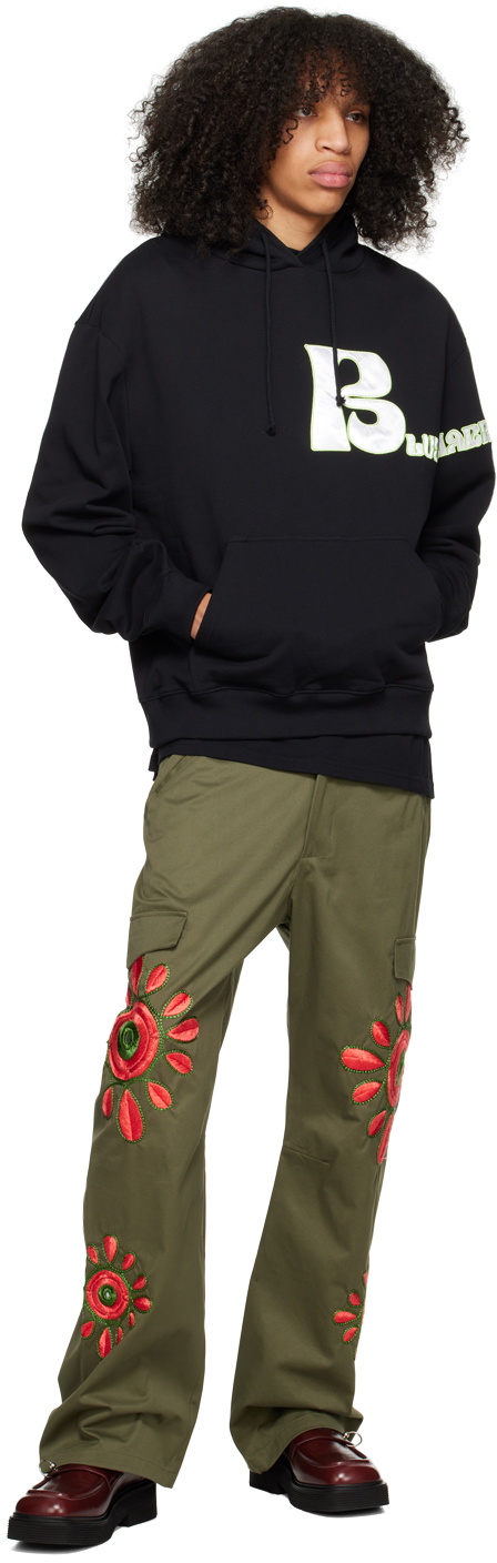 BLUEMARBLE Black Splited Hoodie