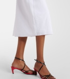 Vince Easy linen-blend midi skirt