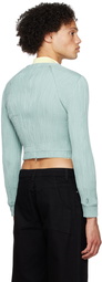 Eckhaus Latta Blue Sliced Cardigan