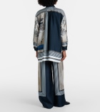 Max Mara Printed silk twill palazzo pants