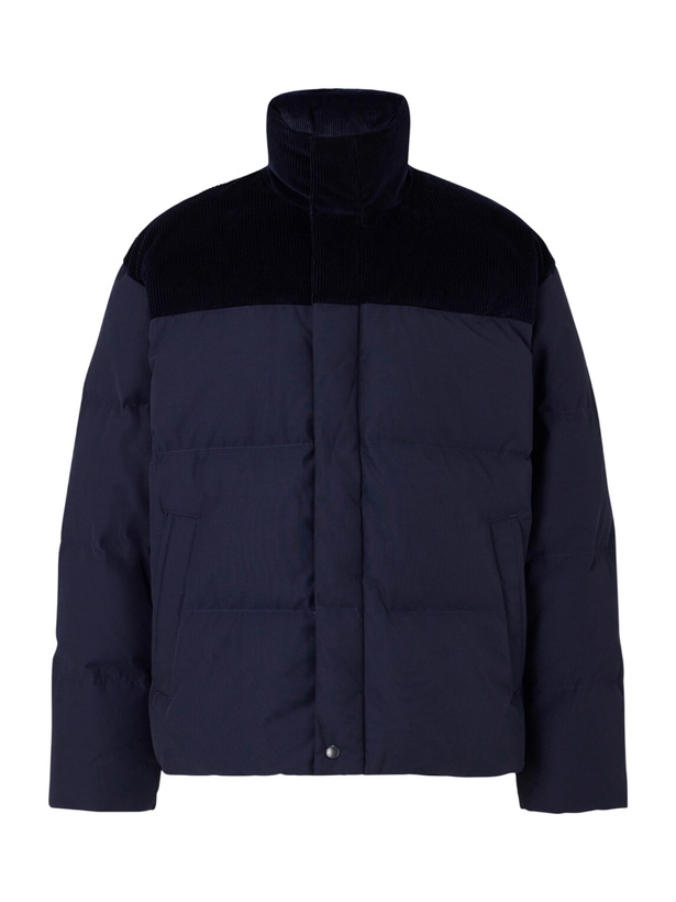 Photo: Canada Goose - Sterling Corduroy-Trimmed Quilted Shell Down Jacket - Blue