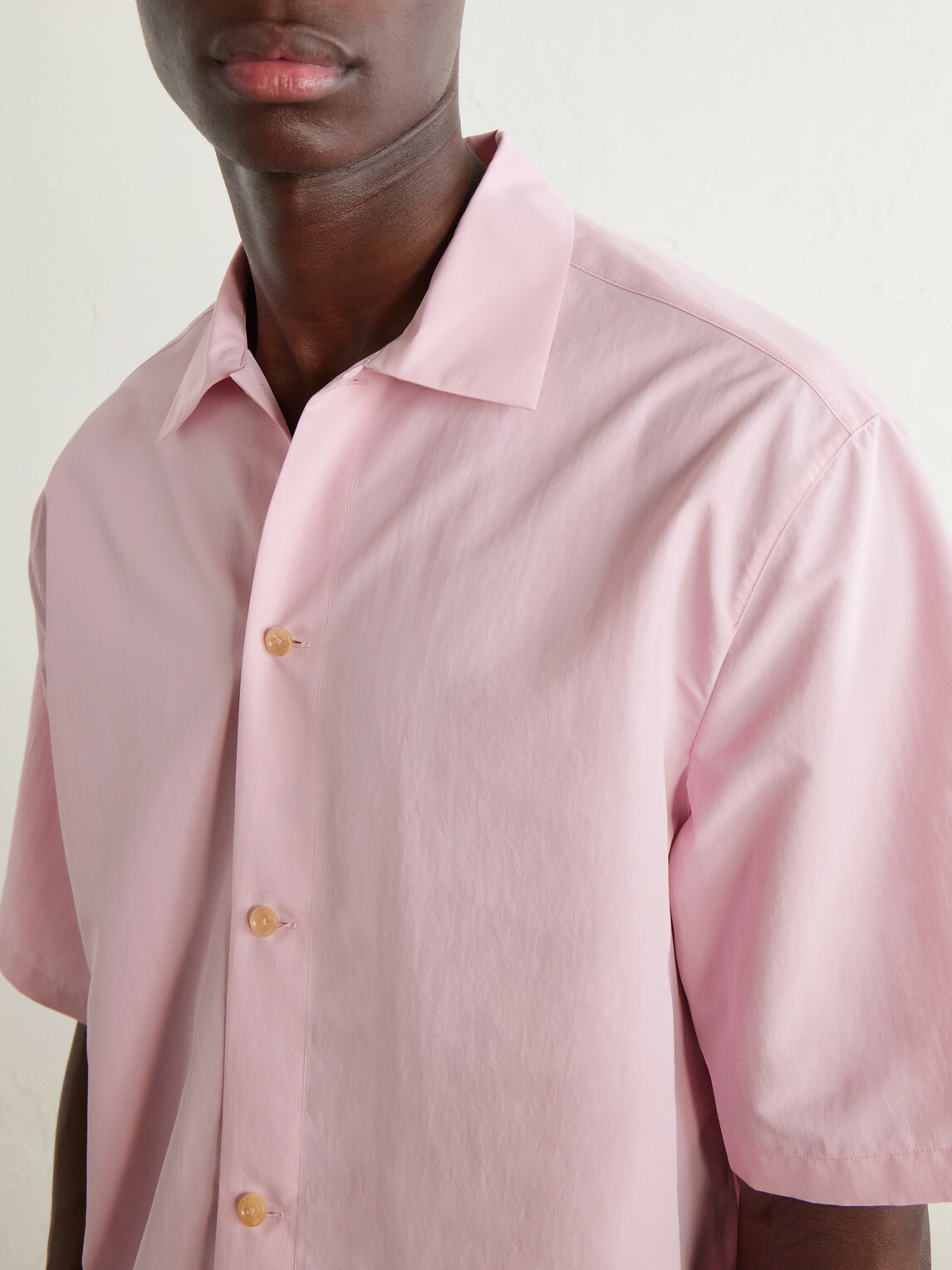Jil Sander - Spread-Collar Poplin Shirt - Pink