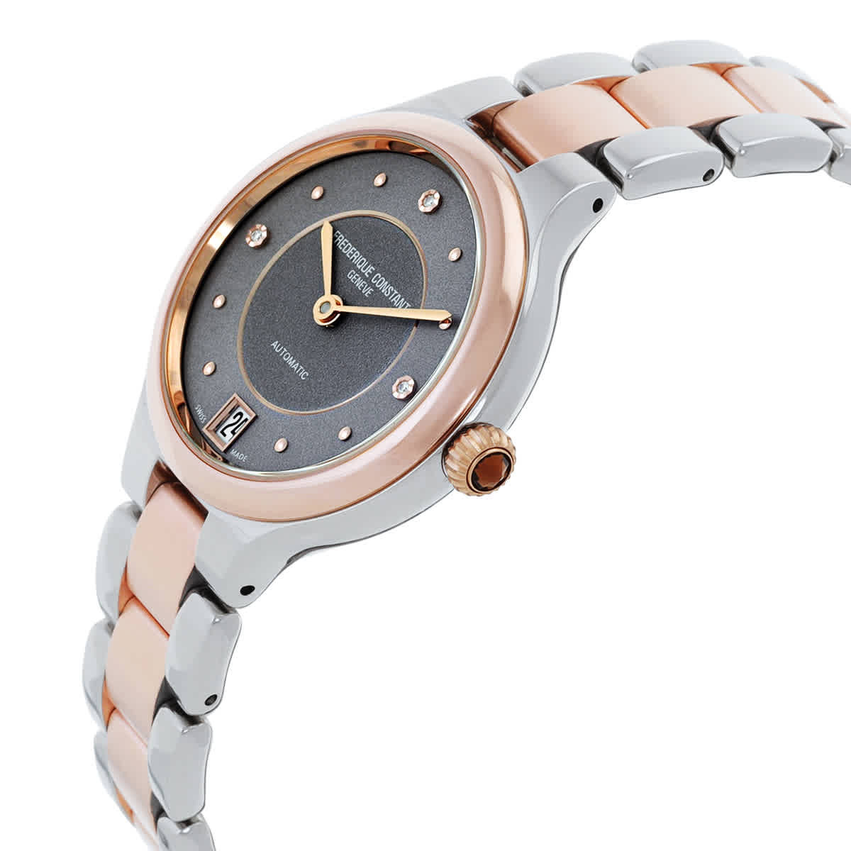Frederique Constant Delight Automatic Diamond Grey Dial Ladies Watch FC-306LBRD3ER2B