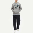 Golden Goose Men's V & P Print Hoodie in Grey Melange/Dark Green