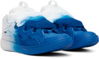 Lanvin Blue & Off-White Spray Curb Sneakers