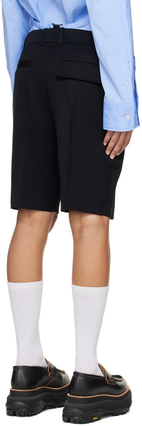 Wooyoungmi Black Creased Shorts