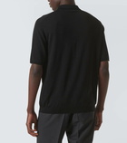 Lardini Wool, silk, and cashmere polo shirt