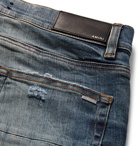 AMIRI - Skinny-Fit Distressed Stretch-Denim Jeans - Indigo