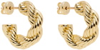 ANINE BING Gold Twist Rope Earrings